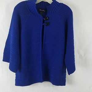 Denim & Co Two Button Sweater